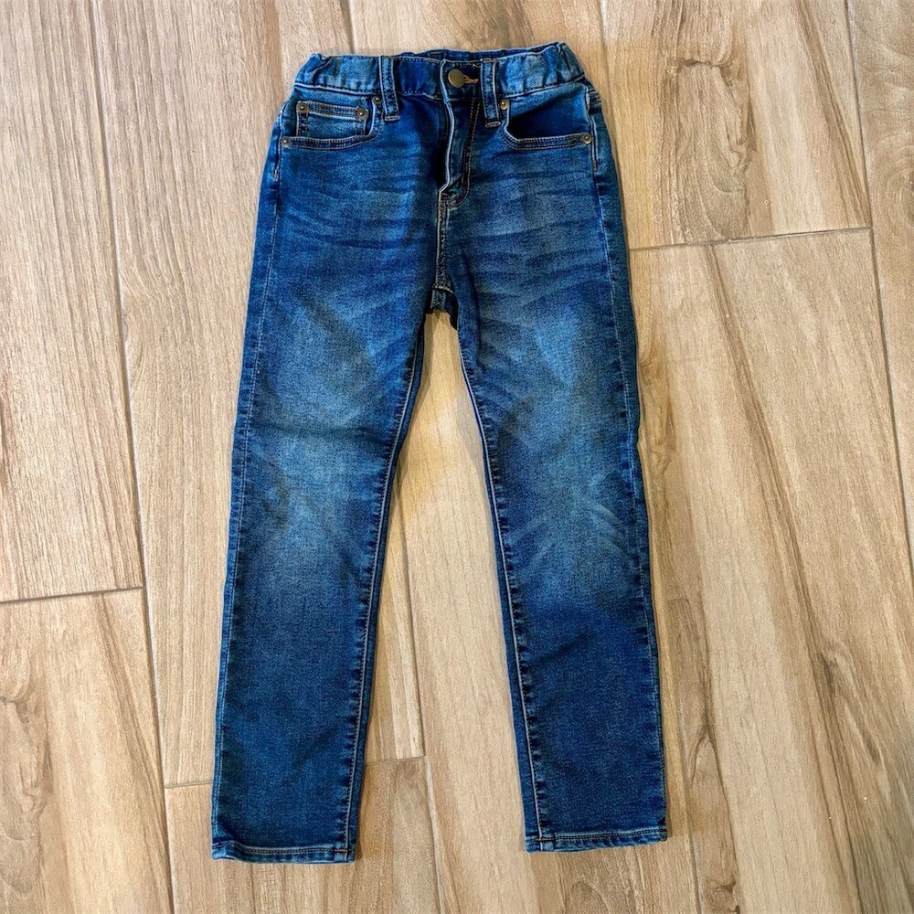 Crewcuts Everyday Skinny Jeans Unisex Kids Size 7 Blue Adjustable Waist